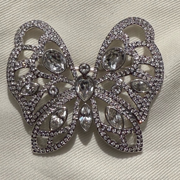 Swarovski Jewelry - SWAROVSKI Venera Crystal Brooch White Butterfly